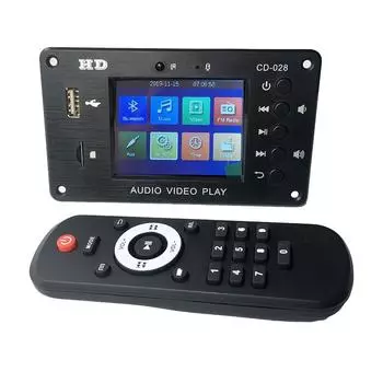 Плата декодера Mp3 Bluetooth 5,0, стерео аудиоприемник, HD-видеоплеер, Flac Wav Ape, декодирование, FM-радио, USB Tf для автомобильного усилителя