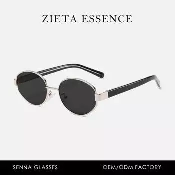 Plate Nylon High Version Sunglasses Oval Retro Metal Sunglasses Trendy Cool Styling