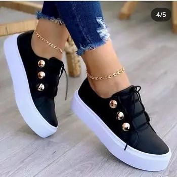 Platform Casual Sport Shoes Women s Plus Size 43 Lace Up Sneakers Wedge Non Slip Womans Vulcanize Casual Shoes Zapatos De Mujer 35 белый