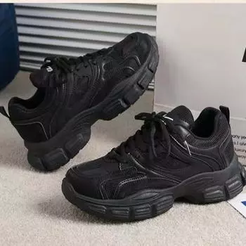 Platform dad shoes spring and autumn new trend versatile retro muffin sports shoes high value girls running shoes 36