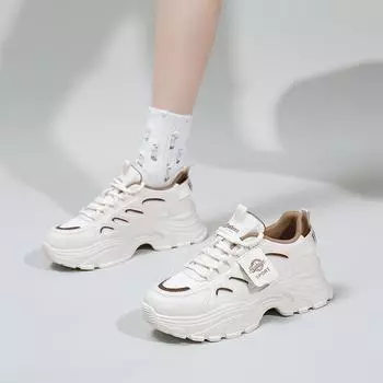 Platform Dad Shoes Spring New Street Snap Student Running Sneaker Heighten Casual Shoes 35 серый