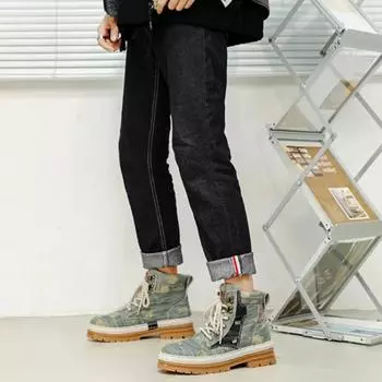 Platform Men s Boots Lace Up Rubber Designer Offers Classic Casual Retro Non Slip Male Shoes Sale Vintage Low Price Fashion New 39