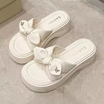 Platform slippers women s new summer outer wear with skirts are beautiful, heightening sandals beach shoes women 35