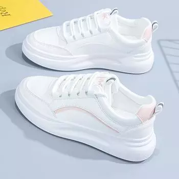 Platform white shoes women s 2025 spring new versatile Korean version of student dad trendy shoes super hot sports white shoes ins 35 синий