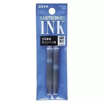 Platinum Cartridge Ink for Fountain Pens and Signature Pens Light Blue 3 2-Pack SPN-100A#57 [x Pack]
