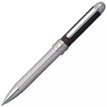 Platinum Fountain Pen Multifunctional Pen Double 3 Action Goat Shrink Genuine Leather Wrapped Cocoa MWBL-10000#38