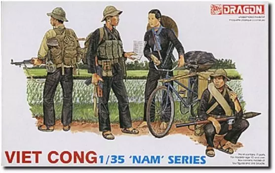 Platts Dragon Viet Cong Фигурка 4 Набор Пластиковая Модель DR3304 1/35 (Человек)