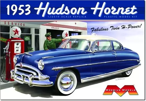 Platts Mobius Model 1953 Hudson Hornet Пластиковая модель MOE1200 1/25 (Машина)