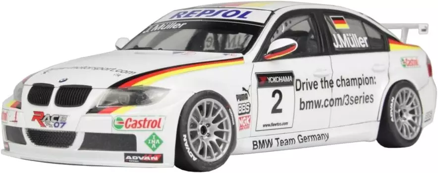 PLATZ BMW 320si E90 2008 WTCC Browns Hatch Winner 2009 BTCC Browns Hatch GP Team RAC Наклейка прилагается Пластиковая модель PN24037SK3 1/24 #4/#44 (Машина)