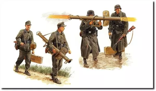 Platz Dragon WW2 German Soldier Plastic Model DR6374 1/35 Anti-Tank w/Panzerschreck (person)