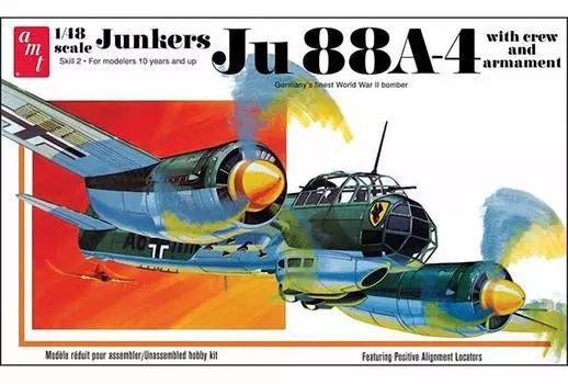 Platz Вторая мировая война Люфтваффе Юнкерс Пластиковая модель AMT933 1/48 Ju88A-4 [Предмет]
