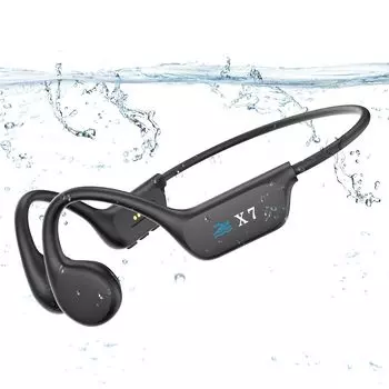 Плавание полностью бассейн Bluetooth 32 ГБ до 6000 наушники с костной проводимостью с 8 часами непрерывной работы совместимы с плаванием Bluetooth спортивные черные чёрный