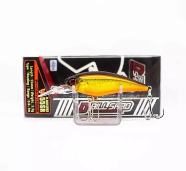 Плавающая приманка Jackall D-Bill Shad 55 SR с двойным клатчем золотисто-черного цвета(2304)