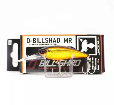 Плавающая приманка Jackall D-Bill Shad 55 MR с двойным клатчем золотисто-черного цвета (2403)