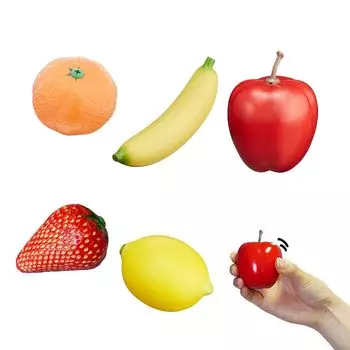 PLAY WOOD Fruit Maracas Shaker Rhythmic Set of 5 Musical Instrument (Strawberry, Banana, Apple, Tangerine, Lemon) Children s