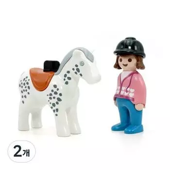 Playmobil 1 2 3 rider and horse figures 70404, 2 pieces, popular toys in Korea