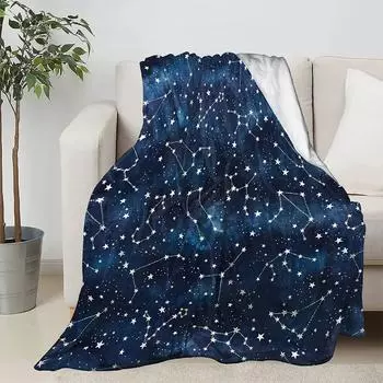 Плед Constellation Blue Sky, ультрамягкий, легкий, фланелевый, микрофибра, одеяло Constellation Lover, диван, кровать, диван, подарки 30x40inch