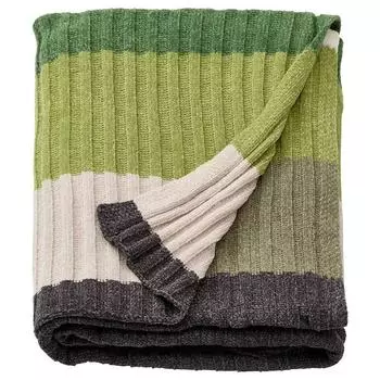 Плед серо-зеленый, FJALLTRIFT Throw Grey/Green, IKEA