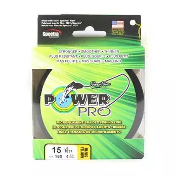 Плетеная леска Power Pro Spectra, 15 фунтов на 150 ярдов, желтая (5854) жёлтый