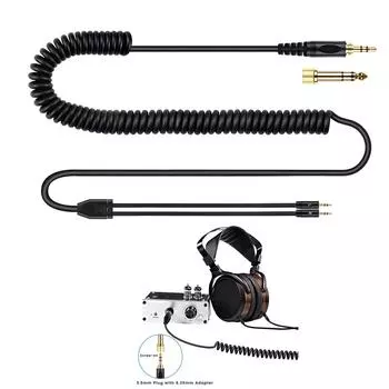 Плетеный провод для наушников с двумя разъемами 2,5 мм для Hifiman HE400S/HE-400I/HE560//HE-350/HE1000/HE1000 V2/AudioQuest