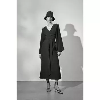 Платье-плиссе HM Wrap Style, черное 1188909002 XSEUR XSP