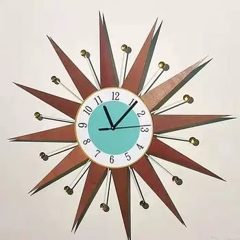 Плоские ПВХ средневековые часы Starburst Sunburst Настенные часы