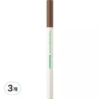 Плоский карандаш для бровей Innisfree 0,3 г, 7 медово-коричневых оттенков, 3 шт.