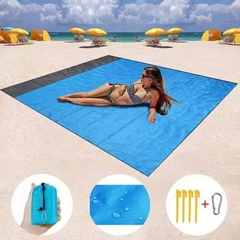 Пляжное одеяло Коврик Super Sand Beach 83 *79 Портативное пляжное пляжное одеяло Кемпинг, походы и пикник Легкий сухой твердый жар