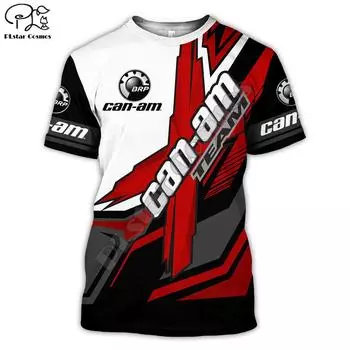 PLstar Cosmos Brp Can-am 3D Printed 2021NewFashion Off-road Personality Unisex Футболка с короткими рукавами Смешная уличная одежда Harajuku A2 S белый