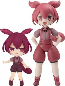 PLUM Ankomon mini figure bundled total height plastic model assembly kit PP225 set, approx. 100mm, 1/12 scale, color-coded