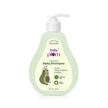 Детский шампунь Plum Baby Plum Avocado | Клинически протестирован педиатрами | с ромашкой и витамином B5 | Протестирован на отсутствие аллергенов | 200 мл | 0-4 года