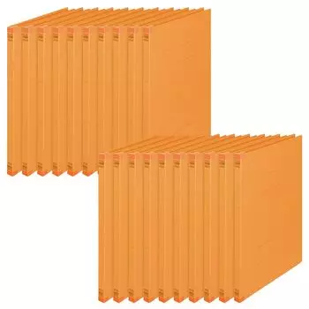 Plus Back Reinforced Flat File A4 Vertical 2 Holes 20 Books Orange