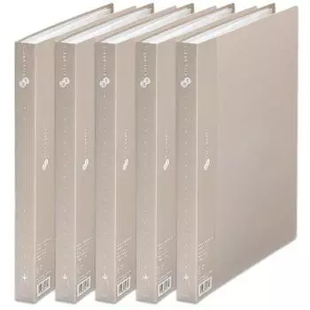 Plus Clear File Super Economy A4 Vertical 40 Pockets Gray 5 Book Set FC-124EL 88-430E