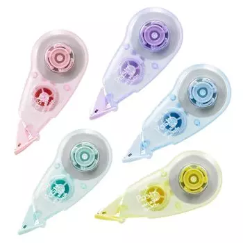 Plus Correction Tape Disposable Compact Pasty 5 Color Set 5mm Width WH-1805-P