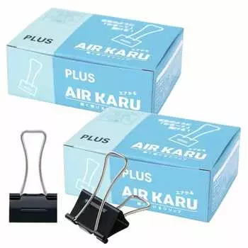 Plus Double Clip Air Calu Large Black 20 шт. (10 шт. х 2 коробки) 35-506 х 2