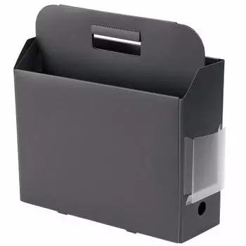 Plus File Box PP Carry Box + A4 Dark Gray FL-126BF 76-121