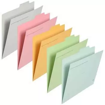 Plus Individual Folder Recycled Paper A4-E Blue Green Yellow Pink Gray 87-120