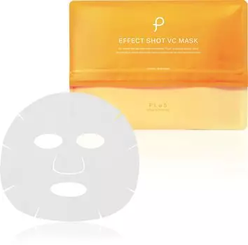 PLuS Pack Effect Shot VC Маска-части 4 вида производных витамина С Тканевая маска Уход за порами Уход за тусклостью Высокая адгезия Сделано в Японии (12 / лосьон)