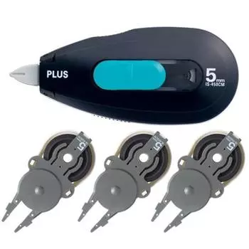 Plus Personal Information Protection Tape 1 Line Keshipon Navy Body + 3 Replacement Tapes 37257+37276E