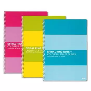 PLUS Plus Ring Notebook A4 6.5 мм в линейку 30 листов 3 книги RS-230-3P 3 цвета в комплекте 76802