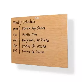 PLUS Plus Whiteboard Interna Float Wood Grain Small Home Use HWB-A4-M 428-976
