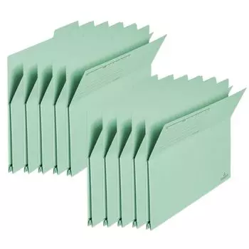 Plus Portable x 10 Folder, A4, Green, FL-001PF, 87-840 зелёный