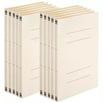 Plus PP flat file A4 vertical ivory 10 books No.121P 98-29310