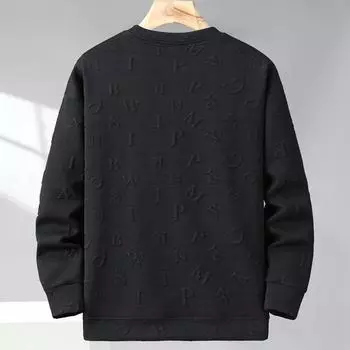 Плюс размер 4XL-10XL осенний топ с длинным рукавом мужская верхняя одежда повседневные большие толстовки с капюшоном для мужчин пуловеры 4XL чёрный