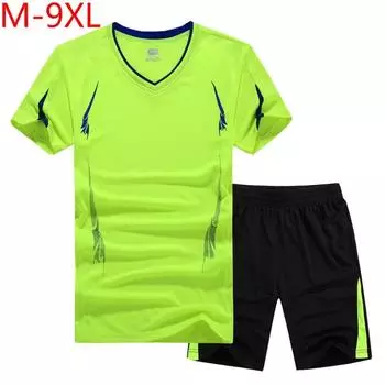 Плюс размер M ~ 6xl, 7xl, 8xl, 9xl Топы и футболки Повседневная футболка Мужская быстросохнущая футболка Спортивный костюм Футболка Мужские спортивные костюмы 9XL