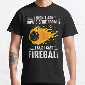 Плюс размер S-3XL I Cast Fireball Wizard Sorcerer принтованная футболка мужские топы модная одежда футболки S чёрный