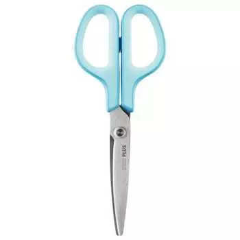 Plus Scissors Fit Cut Curve Standard Antibacterial Grip Long Blue SC-190S-AB 35-739