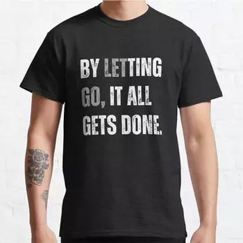 Plus Size S-3XL Letting Go of Control Printed T-shirt Men s Tops Fashion Clothes Tees S чёрный