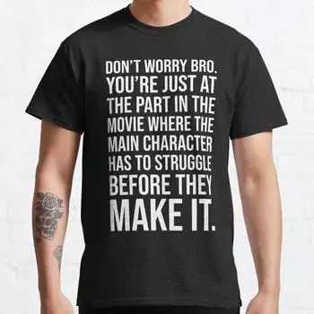 Plus Size S-3XL Struggle Before You Make It Printed T-shirt Men s Tops Fashion Clothes Tees S чёрный