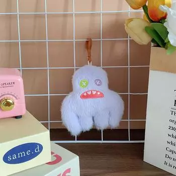Plush Alien Cute Monster Keyring Pendant Bag Decor For Teen Accessories And Gift Purple Monster